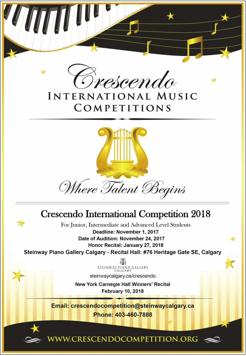 Crescendo International Music Competition 2018 Steinway & Sons